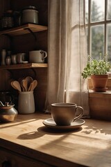 Obraz premium cup of coffee on the table