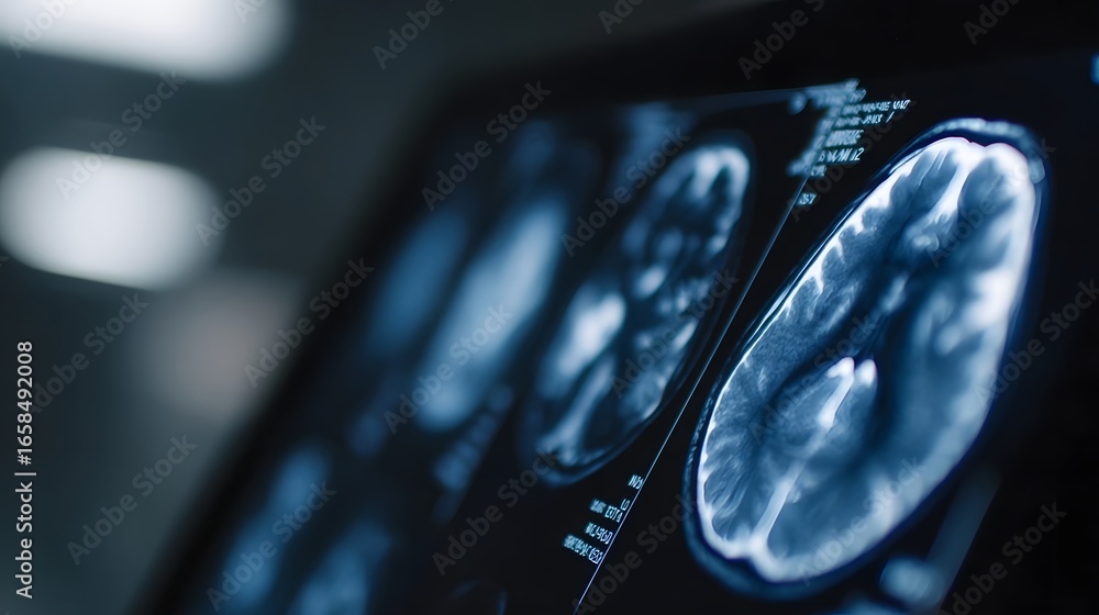 Poster close up of a ct scan image displayed on a medical monitor