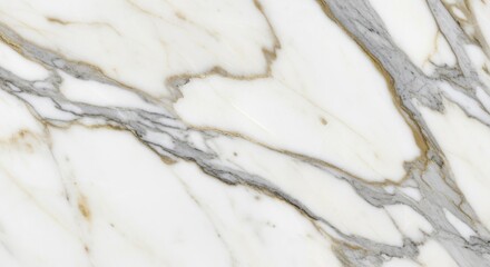 White Marble Texture with Gray and Gold Veins Elegant Stone Surface