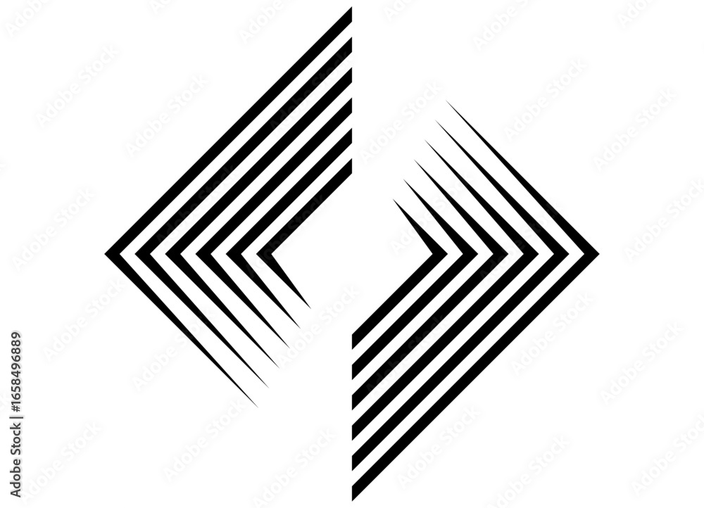 Poster vector square pattern of thin black lines on a white background. design element. frame. logo. vector