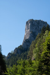 Obraz premium mountain landscape with blue sky, in Bicaz Gorge, Transyilvania, Romania