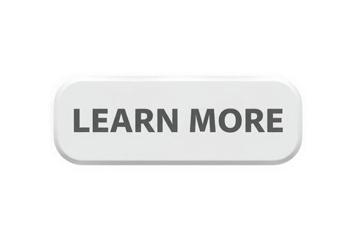 3d learn more button isolated on transparent background