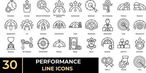 Performance line icons