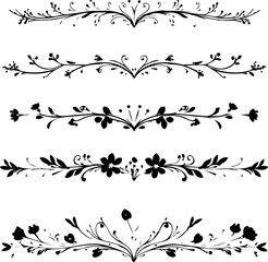 Elegant Floral Swirl Vectors Collection