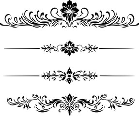 Elegant Floral Swirl Vectors Collection