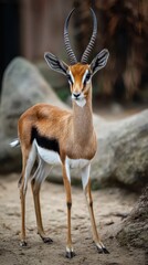 Gazelle standing gracefully in natural habitat