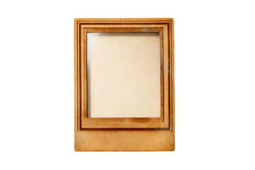 A simple, light brown wooden picture frame