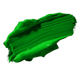 green paint isolated on transparent background