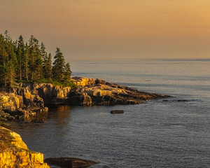 golden hour Maine coast