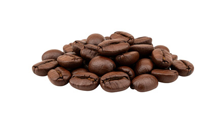 Naklejka premium Roasted coffee beans on white background