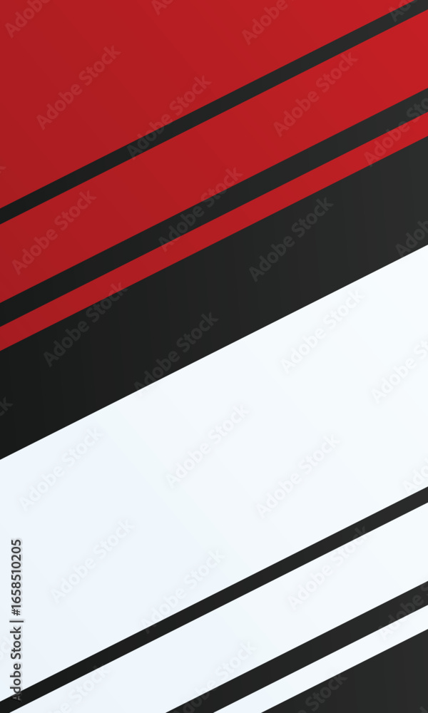 Poster red white and black abstract background layer on bright space with diagonal lines effect decoration.