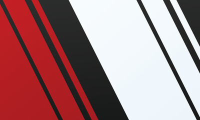 Red white and black abstract background layer on bright space with diagonal lines effect decoration. Modern graphic design element cutout style concept for web banner, flyer, card, or sport.