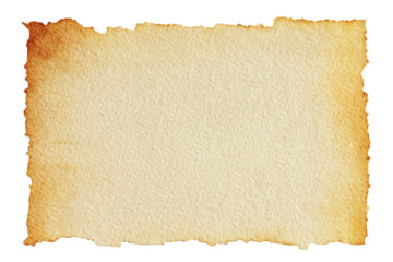 Aged parchment paper with a distressed, burnt edge