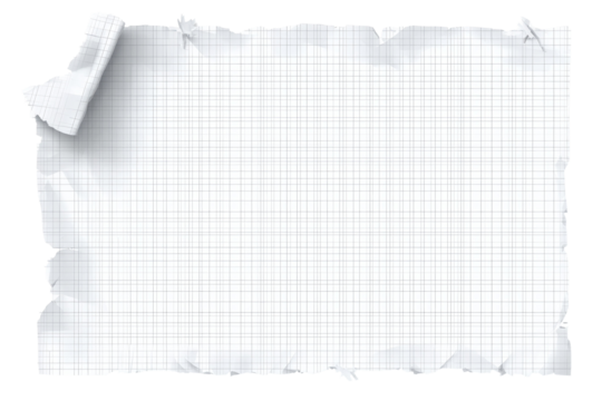 Torn sheet of graph paper,  creased edges - Powered by Adobe