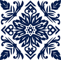 Geometric Flower and Diamond Pattern