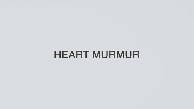 Heart murmur concept word hand holding stethoscope on white background for patient care, cardiac monitoring, diagnosis, treatment, prevention, wellness, and medical awareness