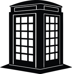  London phone box vector illustrator
