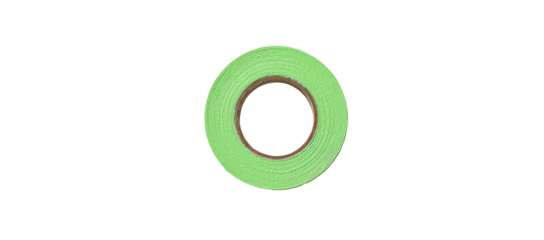 Green circular tape roll