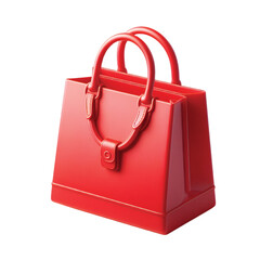 a read color sopping bag vector