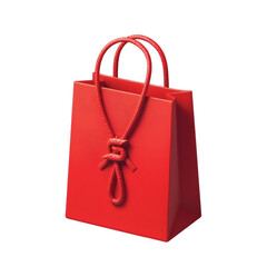 a read color sopping bag vector