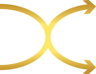 기호-화살표-골드-섞기 화살표-셔플-랜덤-순서변경-그라데이션