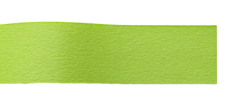 A lime green rectangular strip with a textured surface and a slightly distorted border