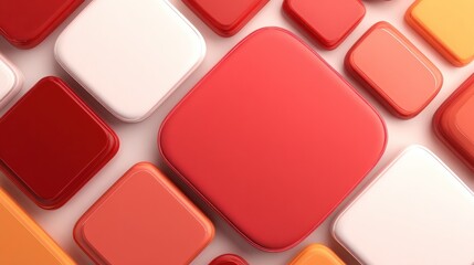 Abstract pattern of overlapping, colorful squares