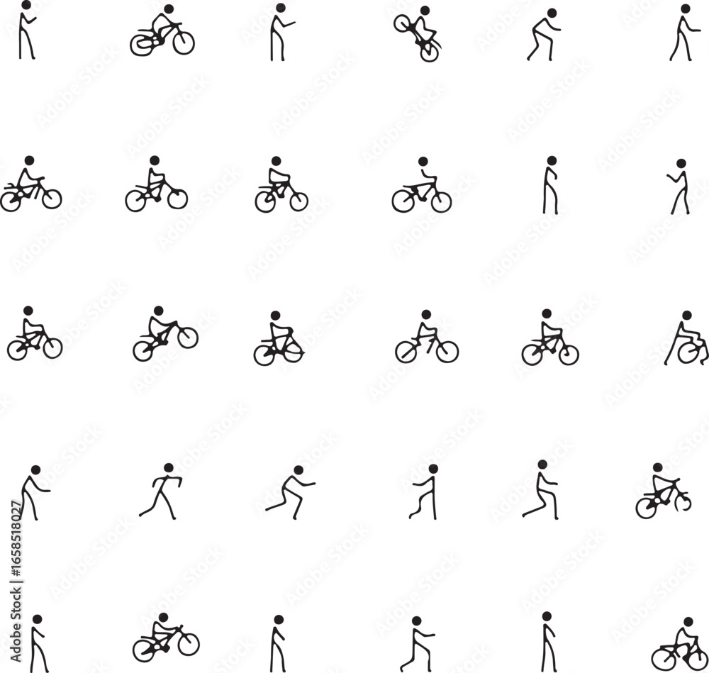Aufkleber vector art of seamless number and symbol patterns