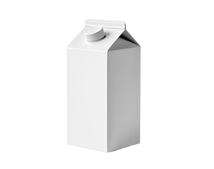 Blank white carton, upright, likely for milk or juice