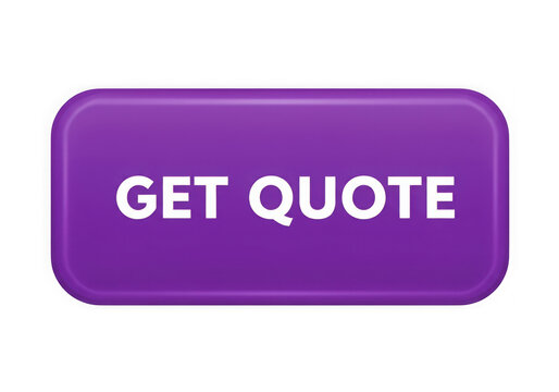 3d get quote button isolated on transparent background