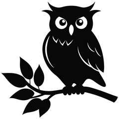 owl sitting on branch