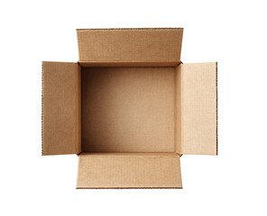 Empty cardboard box, open top view (1)