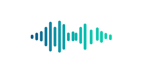 Abstract teal audio wave graphic