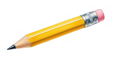 Classic yellow pencil representation against dark backdrop visual instrument