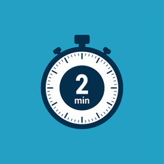 2 min clock icon time vector illustration design symbol