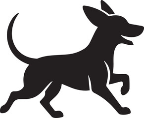 A sleek and stylish vector illustration of a dog in a silhouette. 