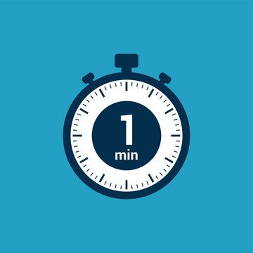 1 min clock icon time vector illustration design symbol