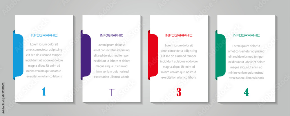 Poster infographic design template with place for your data - vector illustration - modern vector for workf