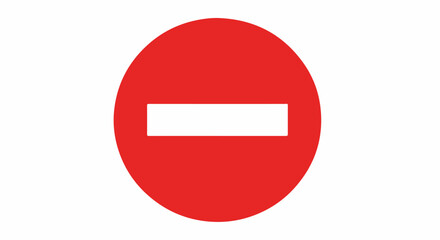 Red Circle with White Horizontal Bar - No Entry Sign.