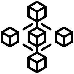 Blockchain icon isolated on white background. vector illustration icon for Blockchain technology