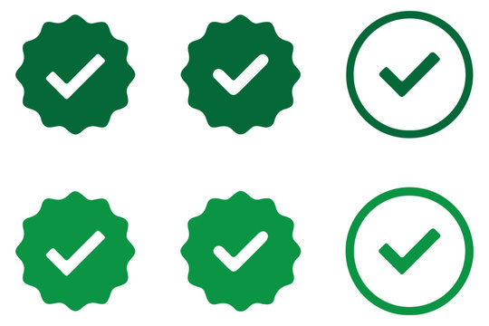 check box icon with correct, accept checkmark icons green tick box, check list circle frame - checkbox symbol sign. check mark box square frame. Green check mark icon in a box. 