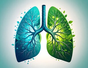 Lungs and nature intertwined