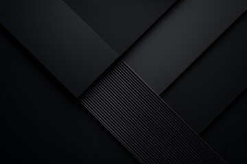 Black and gray geometric abstract background with layered diagonal shapes and subtle textured depth for minimal modern design and professional sleek style