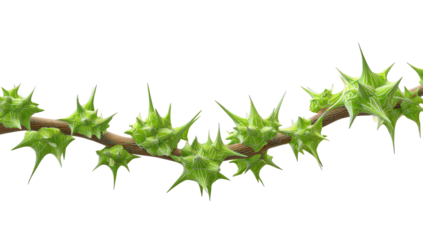 Close-up of spiky, light-green plant branch