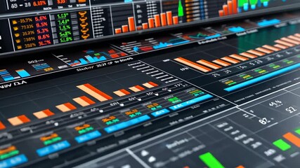 Exploring various data visualizations and analytics dashboards to understand market movements and trends efficiently - Powered by Adobe