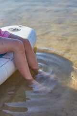 young woman relaxing on the beach