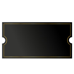 Elegant Black Friday Sale Ticket Template, Black and Gold Event Voucher, Luxury Shopping Coupon Design