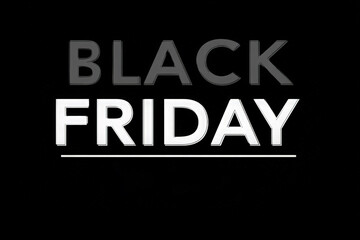 A simple but impactful graphic of Black Friday against a dark backdrop, hinting at the upcoming shopping event filled with deals and discounts. 