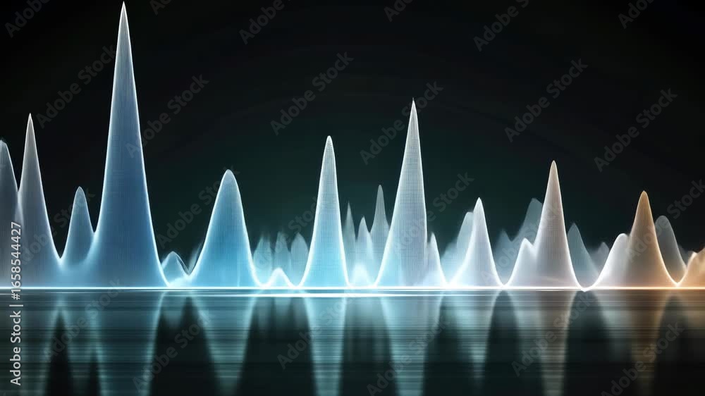Poster witness the intricate and stunning representation of sound waves as they unfold in a dynamic display