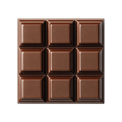 Dark chocolate bar, square,  9 pieces